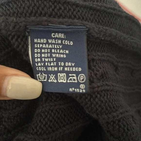 Ralph Lauren Sport Cabled Cotton V-Neck Sweater Hong Kong Women’s Size L - Picture 3 of 8